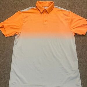 Under Armour Orange and Gray Polo Shirt